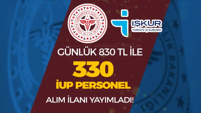 Sağlık Bakanlığı Günlük 833 TL İle 330 İUP Personel Alımı Yapacak! 16 saglik bakanligi iup personel alimi