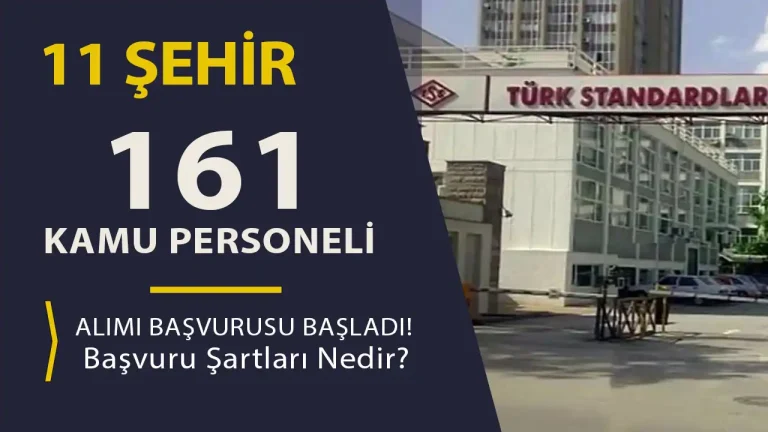 TSE 161 Kamu Personeli Alımı Başvurusu Başladı! 6 tse personel alımı başvurusu