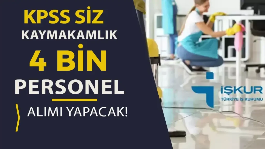 2 Şehir Kaymakamlık 4 Bin TYP Personel Alımı Yapacak!