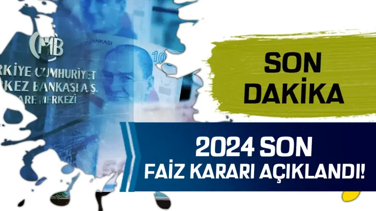 TCMB Aralık 2024 Faiz Kararı: Politika Faizi %47,5’e Düştü! Dolar ve Altın Fiyatları Ne Oldu? 22 faiz kararı