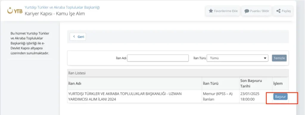 Kültür Bakanlığı YTB KPSS siz 25 Memur Alımı İlanı 2025 1 ytb memur alimi