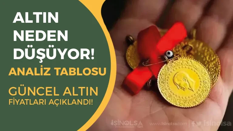 Çeyrek ve Gram Altın Fiyatları Neden Düştü? İşte Son Durum 17 altin fiyatlari