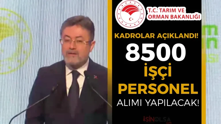 Tarım Bakanlığı 8.500 İşçi Personel Alımı Yapacak! Kontenjan ve Şartları! 19 Tarım Bakanlığı 8.500 İşçi Personel Alımı Yapacak! Kontenjan ve Şartları!