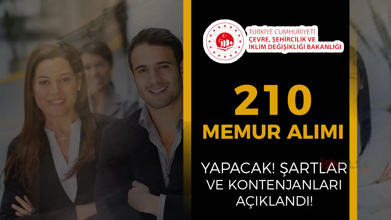 Çevre Bakanlığı 210 Memur Alımı İlanı 2025 ( Milli Emlak Uzman Yardımcısı )