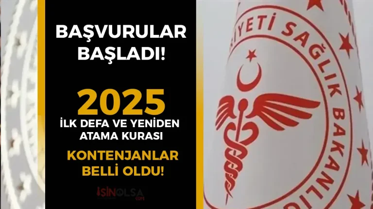 Sağlık Bakanlığı Başvurusu Başladı! 2025 Yılı İlk Defa ve Yeniden Atama Kurası 10 Sağlık Bakanlığı Başvurusu Başladı! 2025 Yılı İlk Defa ve Yeniden Atama Kurası