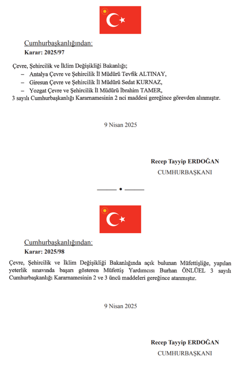 10 Nisan 2025 Cumhurbaşkanlığı ve Bakanlıklara Atama Kararı Yayımlandı! 14 image 195