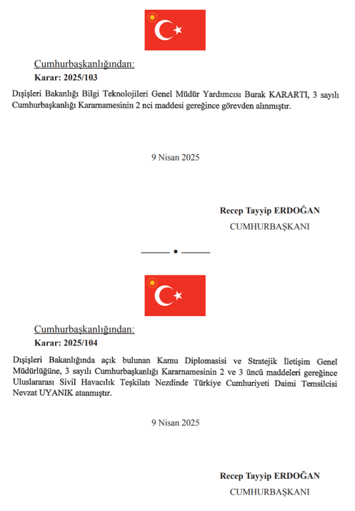 10 Nisan 2025 Cumhurbaşkanlığı ve Bakanlıklara Atama Kararı Yayımlandı! 17 image 198