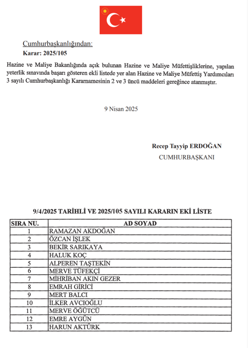 10 Nisan 2025 Cumhurbaşkanlığı ve Bakanlıklara Atama Kararı Yayımlandı! 18 image 199