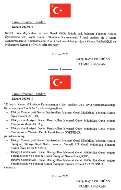 10 Nisan 2025 Cumhurbaşkanlığı ve Bakanlıklara Atama Kararı Yayımlandı! 26 image 207