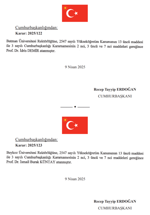 10 Nisan 2025 Cumhurbaşkanlığı ve Bakanlıklara Atama Kararı Yayımlandı! 29 image 210