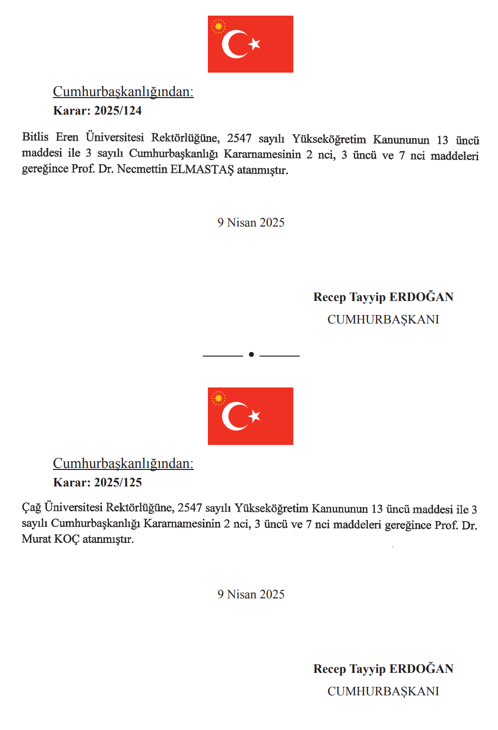10 Nisan 2025 Cumhurbaşkanlığı ve Bakanlıklara Atama Kararı Yayımlandı! 30 image 211