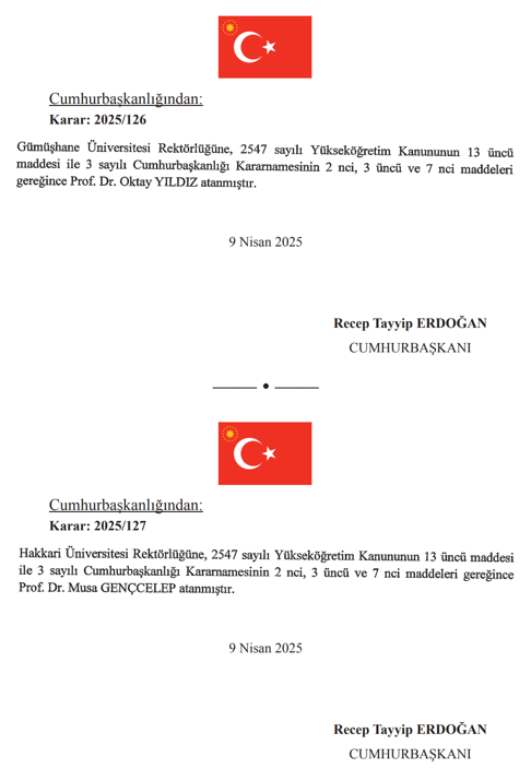 10 Nisan 2025 Cumhurbaşkanlığı ve Bakanlıklara Atama Kararı Yayımlandı! 31 image 212