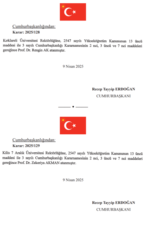 10 Nisan 2025 Cumhurbaşkanlığı ve Bakanlıklara Atama Kararı Yayımlandı! 32 image 213