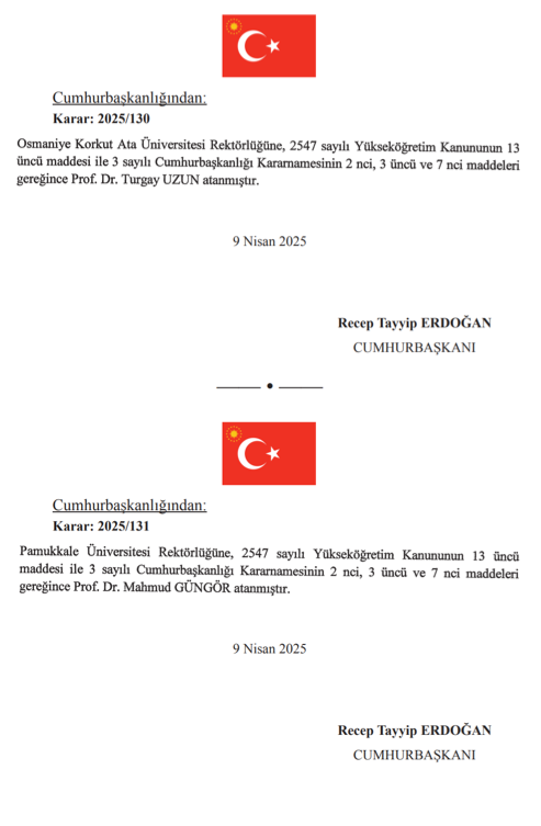 10 Nisan 2025 Cumhurbaşkanlığı ve Bakanlıklara Atama Kararı Yayımlandı! 33 image 214