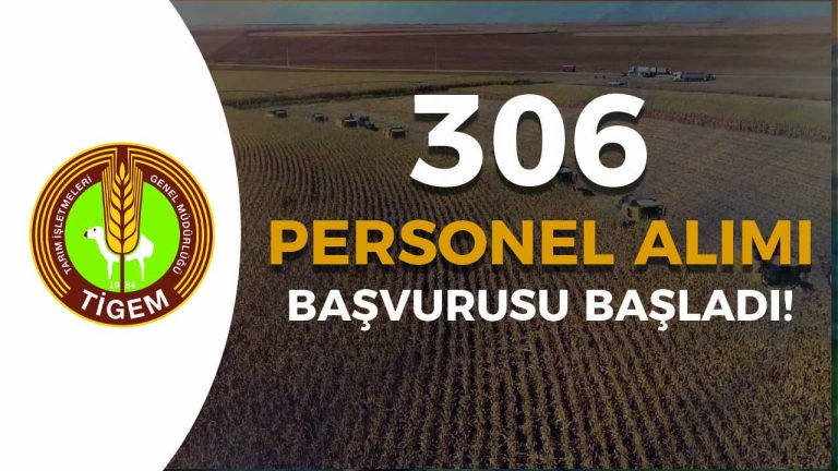 TİGEM 16 Şehir 306 Personel Alımı İŞKUR Başvurusu Başladı! 19 TIGEM 16 Sehir 306 Personel Alimi ISKUR Basvurusu Basladi