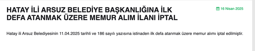 4 Belediye Memur Alımı İlanını İptal Etti! 2 image 40