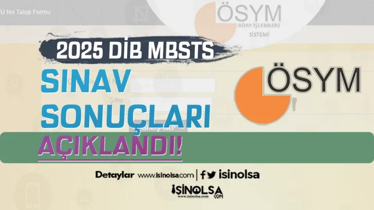2025 DİB MBSTS Sınav Sonuçları Açıklandı