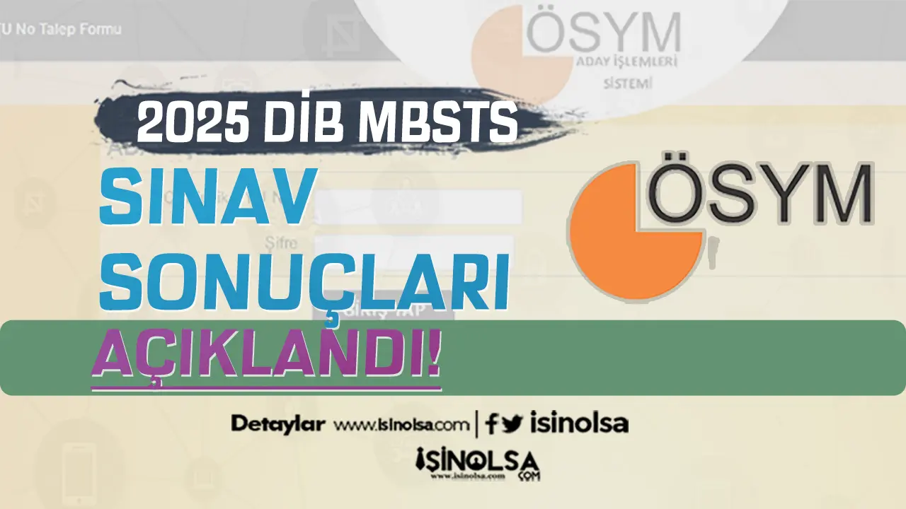 2025 DİB MBSTS Sınav Sonuçları Açıklandı