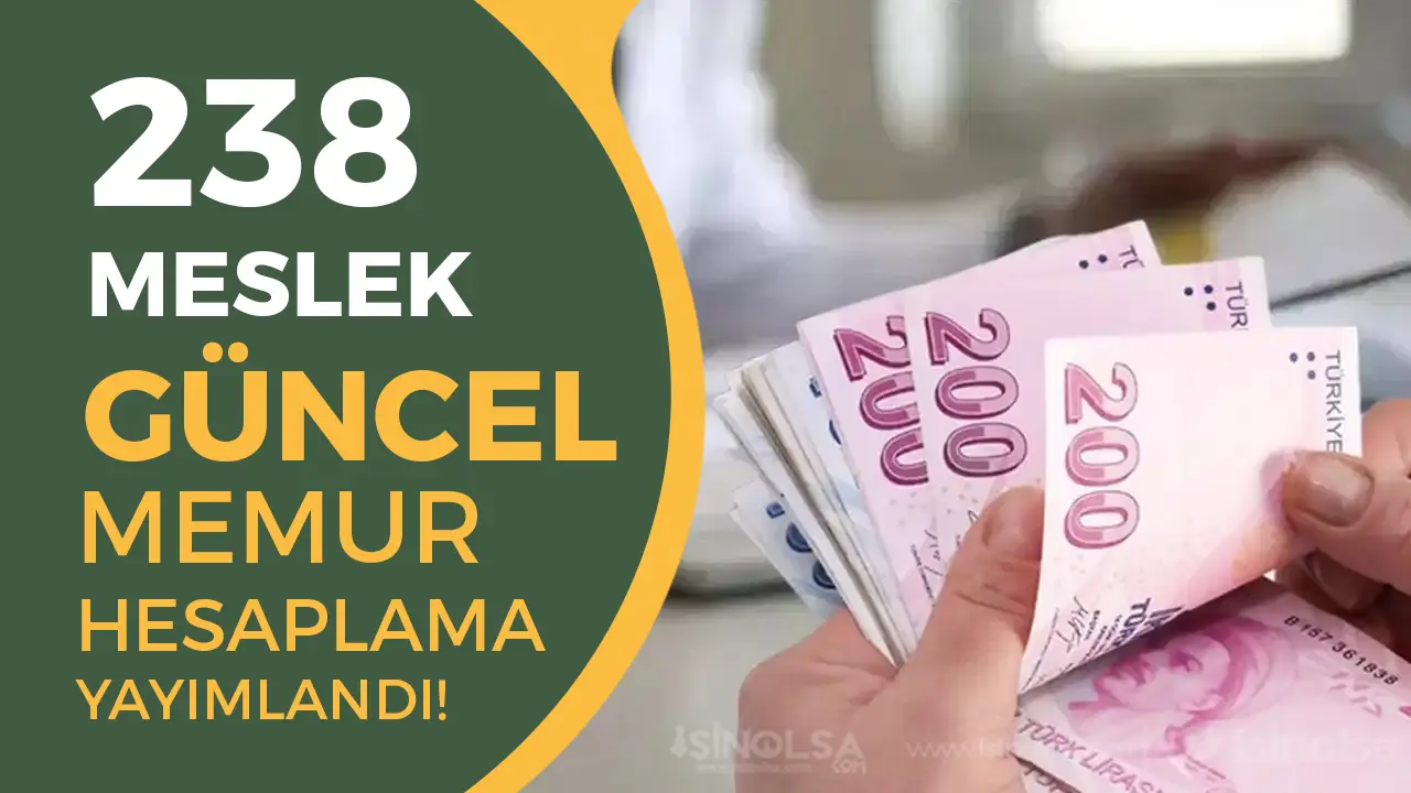 2025 Memur Maaşları Açıklandı! 238 Meslek İçin Güncel Hesaplama
