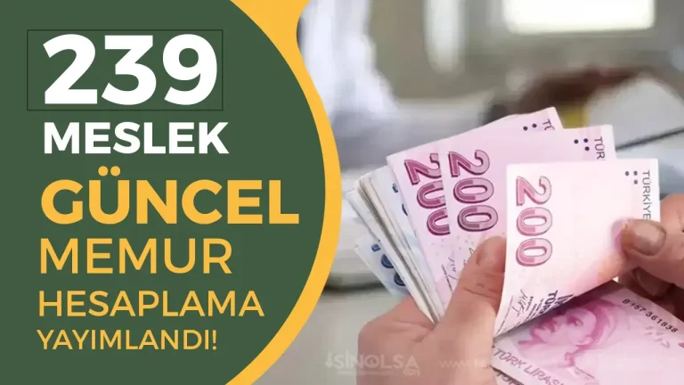 2025 Memur Maaşları Açıklandı! 239 Meslek İçin Güncel Hesaplama