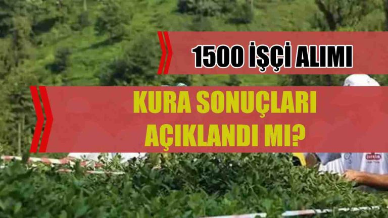 ÇAYKUR 1500 İşçi Alımı Kura Sonuçları Açıklandı Mı? Sorgulama Ekranı?