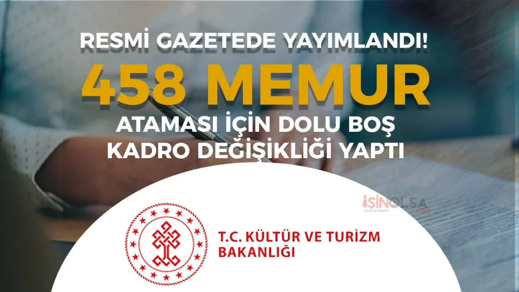 Kültür Bakanlığı 458 Memur Alımı Şartları ( Dolu ve Boş Kadrolar ) 1 Kültür Bakanlığı 458 Memur Alımı Şartları ( Dolu ve Boş Kadrolar )