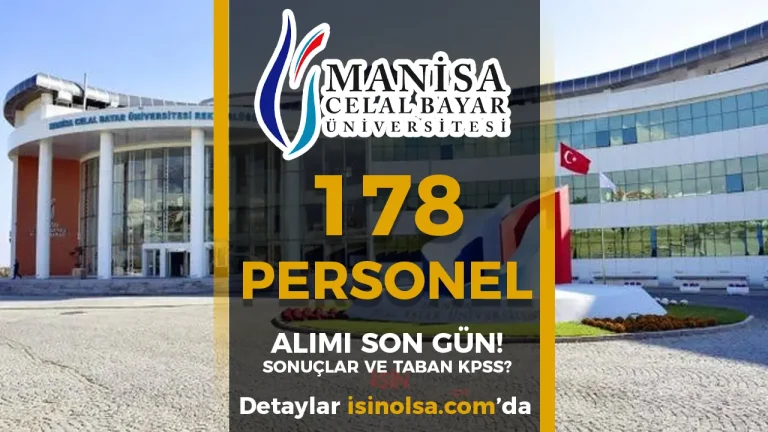 Manisa Celal Bayar Üniversitesi 178 Sözleşmeli Personel Alımı Sonuç ve KPSS?