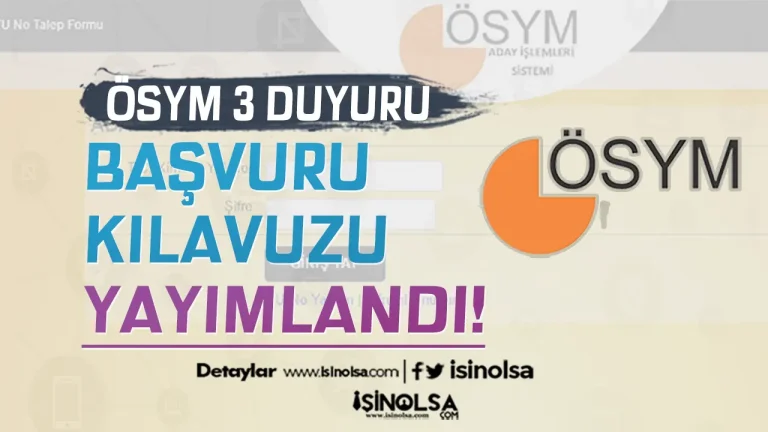 ÖSYM 3 Duyuru: e-YÖKDİL 2025/ 1, 2, 3 Başvuru Kılavuzu Yayımlandı!