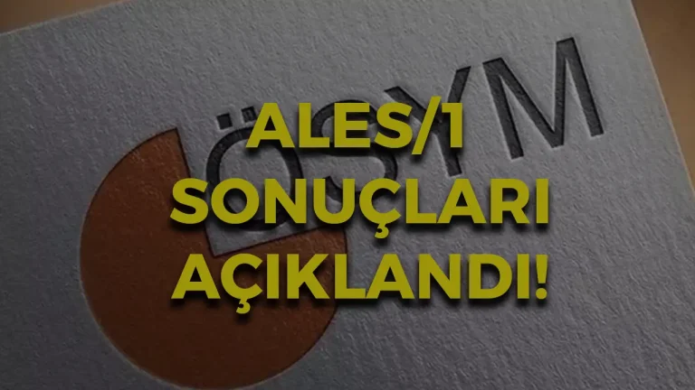 ÖSYM Duyurdu! 2025 ALES/1  Sınav Sonuçları Açıklandı