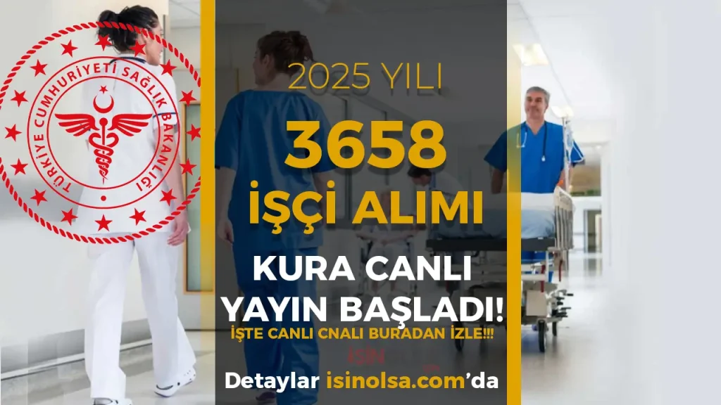Sağlık Bakanlığı 2025 Yılı 3658 İşçi Alımı Kura Çekimi Canlı Yayın Başladı!
