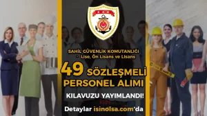 Sahil Güvenlik 2025 Yılı 49 Sözleşmeli Personel Alımı Kontenjan ve Şartları Kılavuzu