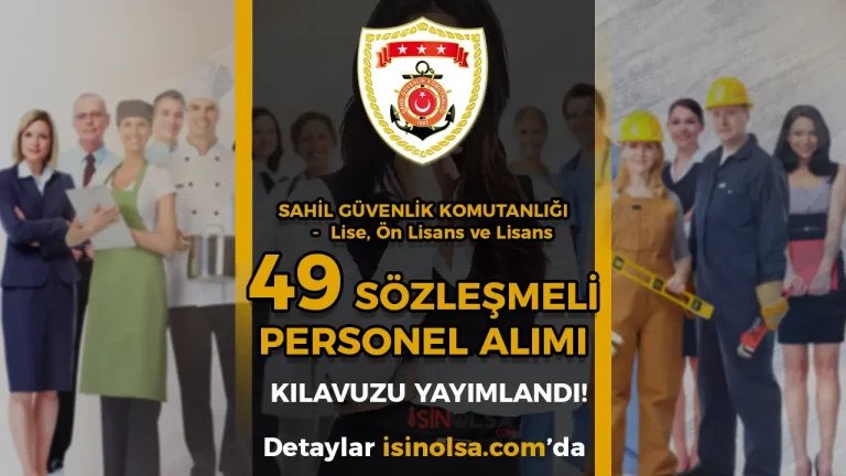 Sahil Güvenlik 2025 Yılı 49 Sözleşmeli Personel Alımı Kontenjan ve Şartları Kılavuzu