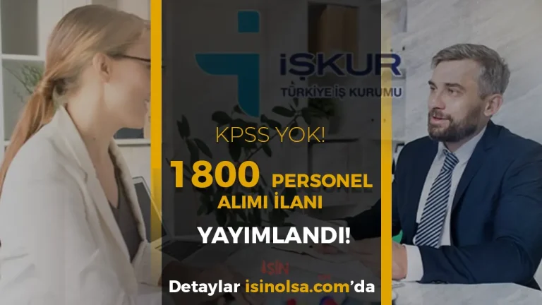 TKDK, Kaymakamlıklar ve Müftülüklere 1800 Personel Alımı Yapılıyor ( İŞKUR İUP )