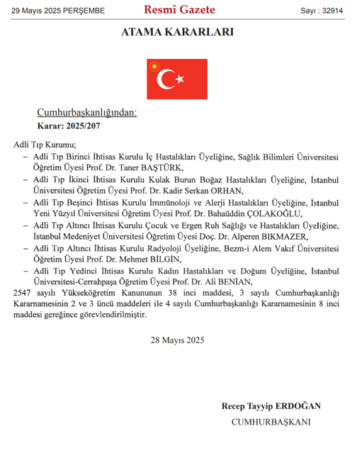 29 Mayıs Cumhurbaşkanlığı Atama Kararı: Bir Çok Kuruma Atama Yapıldı 1 image 157