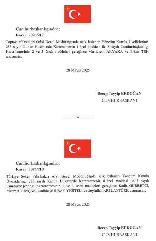29 Mayıs Cumhurbaşkanlığı Atama Kararı: Bir Çok Kuruma Atama Yapıldı 6 image 162