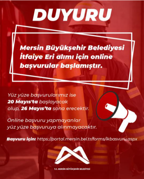 Mersin Büyükşehir Belediyesi 90 İtfaiye Eri Alımı Şahsen Başvurları Başladı 1 image 85