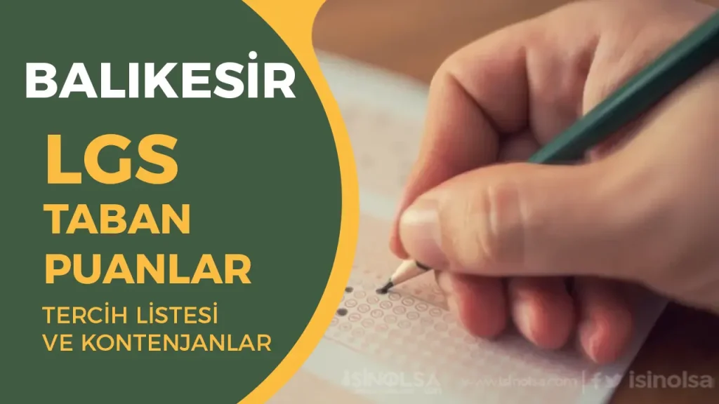 Balıkesir LGS Taban Puanları 2025: İlçelere Göre Yüzdelik Dilimler ve Okul Listesi 1 BALIKESIR LGS