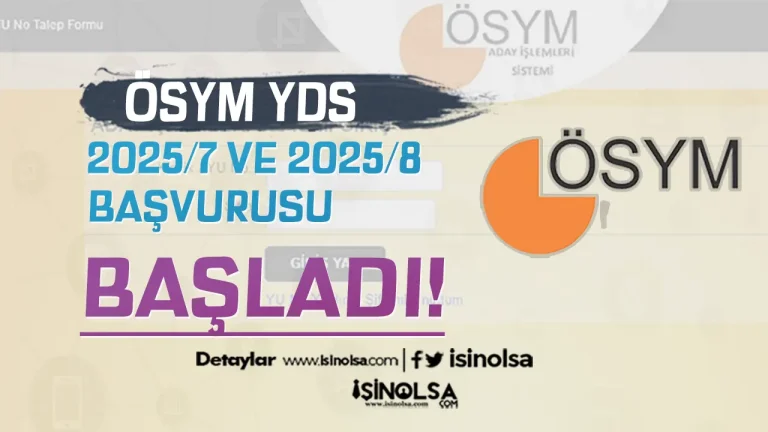 Başvurular Başladı! YDS 2025/7 ve YDS 2025/8 Kılavuzları Yayımlandı! 29 Başvurular Başladı! YDS 2025/7 ve YDS 2025/8 Kılavuzları Yayımlandı!