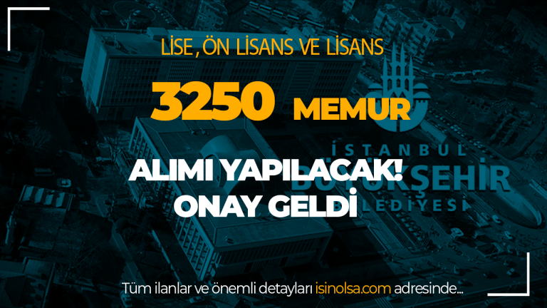 İBB 2025 Yılı 3250 Memur Alacak! Şartlar, Kontenjanlar ve Başvuru Tarihleri?