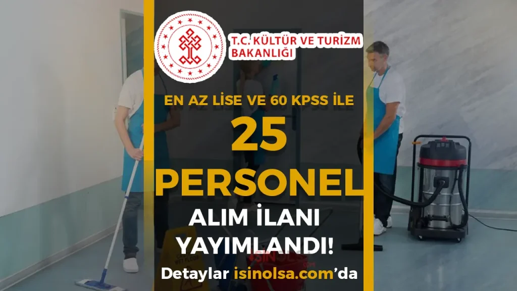 Kültür Bakanlığı Uludağ Alan Başkanlığı 25 Personel Alımı Yapacak! En az Lise ve 60 KPSS 1 Kültür Bakanlığı Uludağ Alan Başkanlığı 25 Personel Alımı Yapacak! En az Lise ve 60 KPSS