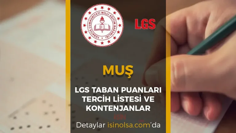 2025 Muş LGS Taban Puanları ve Yüzdelik Dilimleri (Güncel Liste)