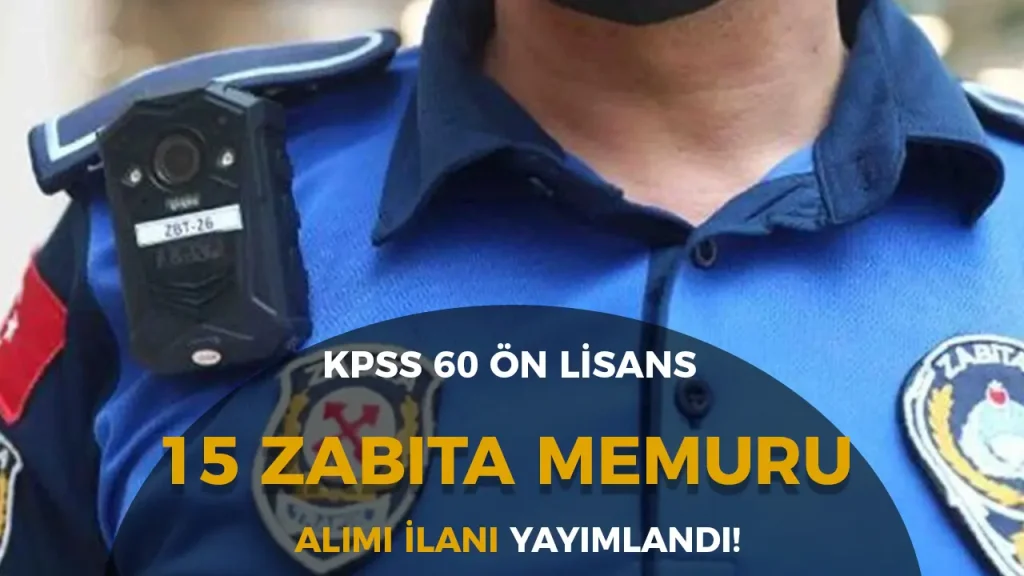 Meram Belediyesi Ön Lisans Mezunu 60 KPSS İle 15 Zabıta Memuru Alacak