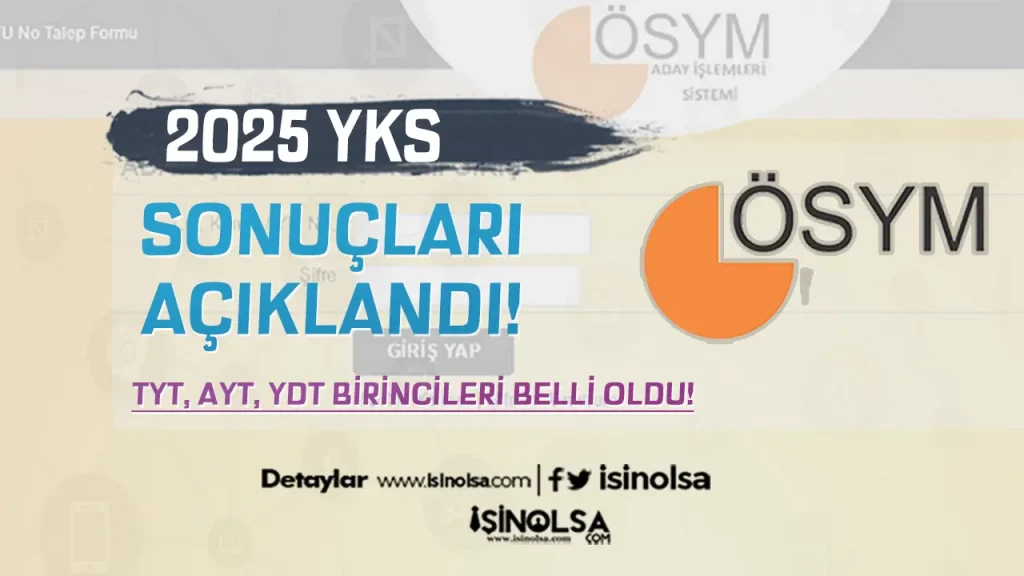 2025 YKS Sonuçları Açıklandı! ÖSYM TYT, AYT ve YDT Birincilerini Duyurdu