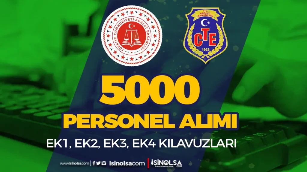 Adalet Bakanlığı ve CTE 5000 Personel Alımı 2025 Ek1, Ek2, Ek3, Ek4 Kılavuzları 1 Adalet Bakanlığı ve CTE 5000 Personel Alımı 2025 Ek1, Ek2, Ek3, Ek4 Kılavuzları