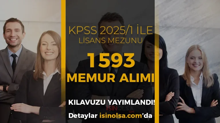 KPSS 2025/1 İle Lisans Mezunu 1593 Memur Alımı Yapılacak! Kontenjanlar ve Nitelik Kodları Açıklandı