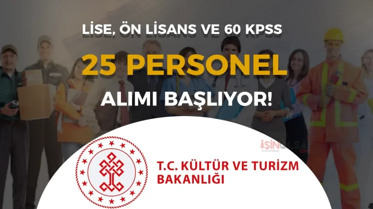 Kültür Bakanlığı Uludağ Alan Başkanlığı  25 Personel Alımı Başlıyor!