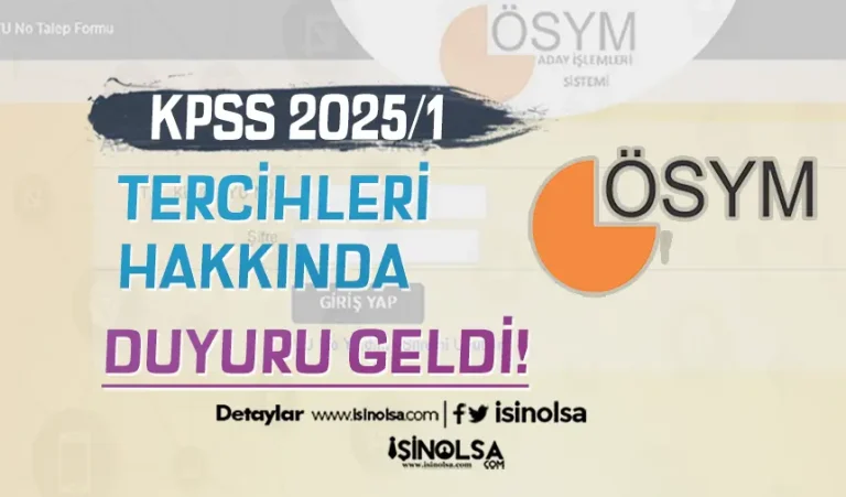 ÖSYM: KPSS 2025/1 Tercih Kılavuzu Hakkında Duyuru Yayımladı!