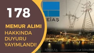 TEİAŞ 2025 178 Memur Alımı Hakkında Duyuru Yayımladı!