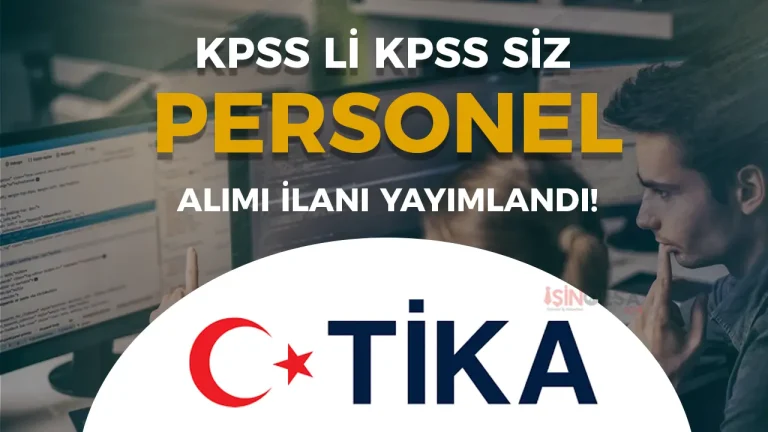 TİKA Sözleşmeli Personel Alacak! KPSS İle veya KPSS siz