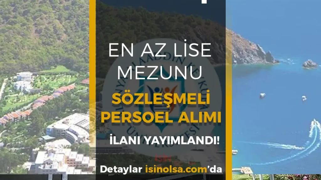 Alanya Alaaddin Keykubat Universitesi 13 Sozlesmeli Personel Alimi Yapacak